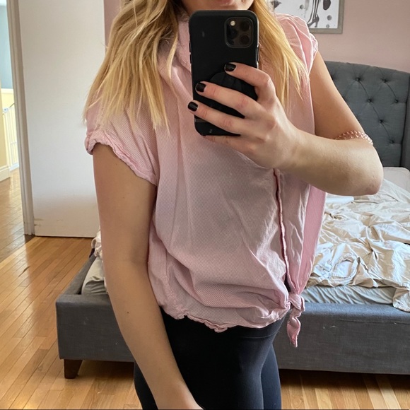 Stripes tie-front T - Picture 2 of 5